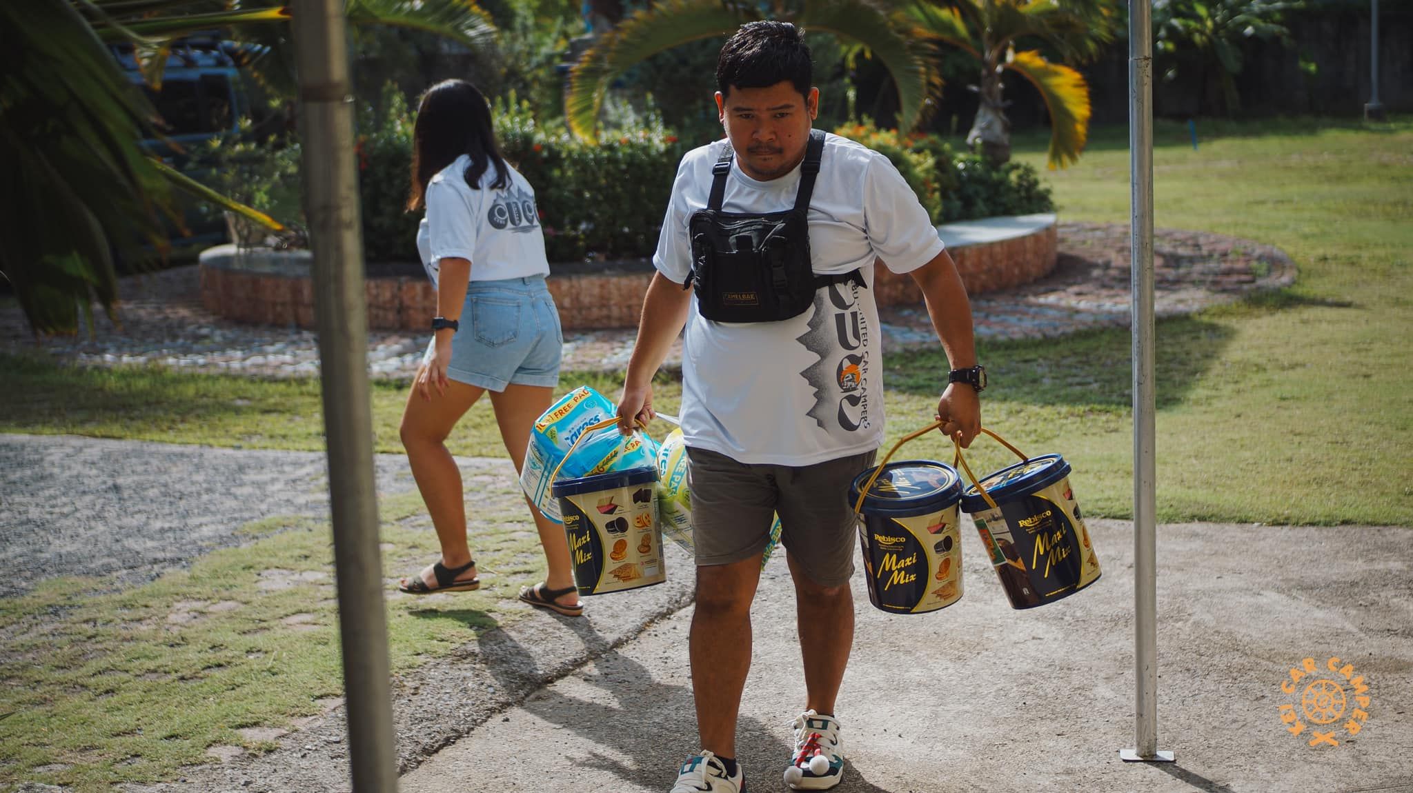 A man carrying groceries